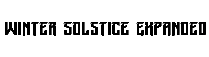 Winter Solstice Expanded  Free Fonts Download