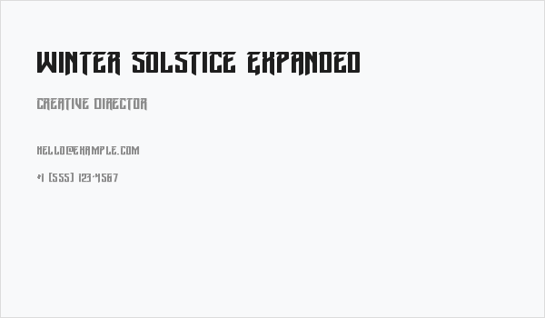Winter Solstice Expanded Business Card