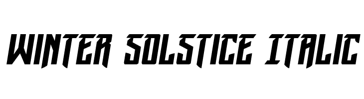 Winter Solstice Italic फ़ॉन्ट
