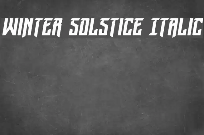 Winter Solstice Italic Font examples