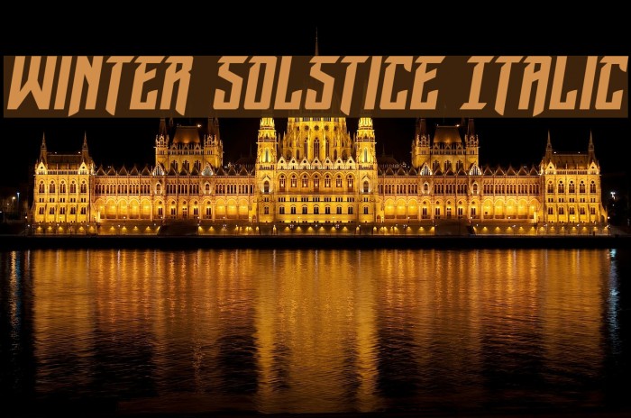 Winter Solstice Italic फ़ॉन्ट examples