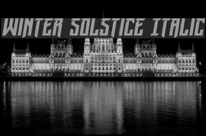 Winter Solstice Italic Font examples