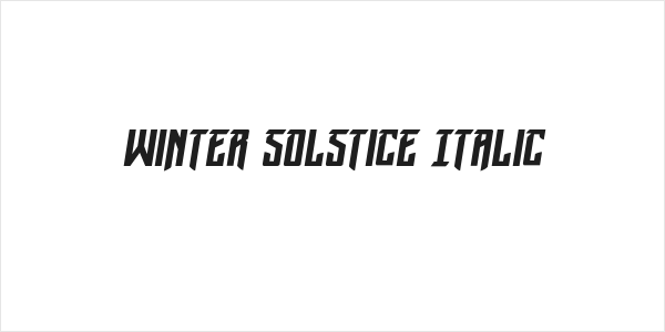 Winter Solstice Italic Logo