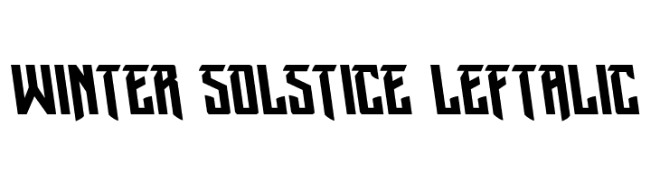 Winter Solstice Leftalic  Descarca Fonturi Gratis