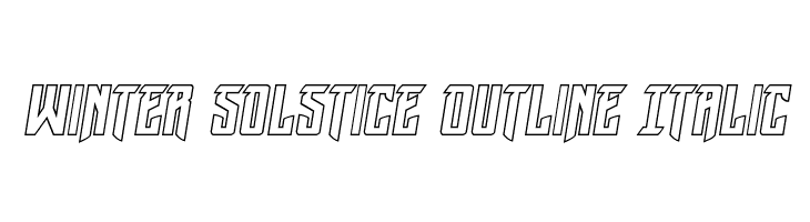 Winter Solstice Outline Italic फ़ॉन्ट