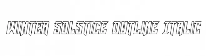 Winter Solstice Outline Italic  Fuentes Gratis Descargar