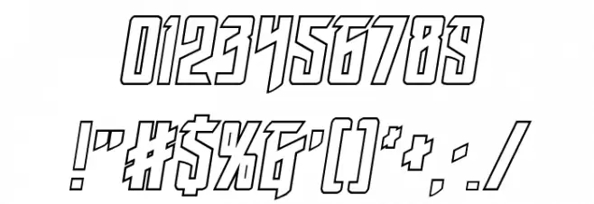 Winter Solstice Outline Italic Font OTHER CHARS