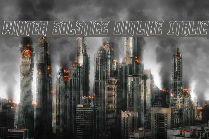 Winter Solstice Outline Italic फ़ॉन्ट examples
