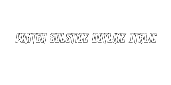 Winter Solstice Outline Italic Logo