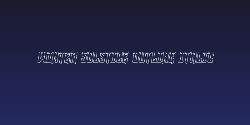 Winter Solstice Outline Italic Social Header