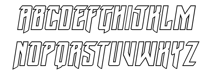 Winter Solstice Outline Italic फ़ॉन्ट लोअरकेस