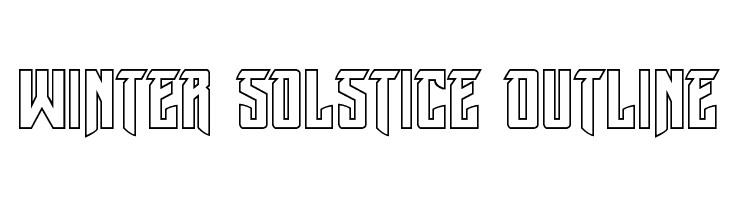 Winter Solstice Outline  font caratteri gratis