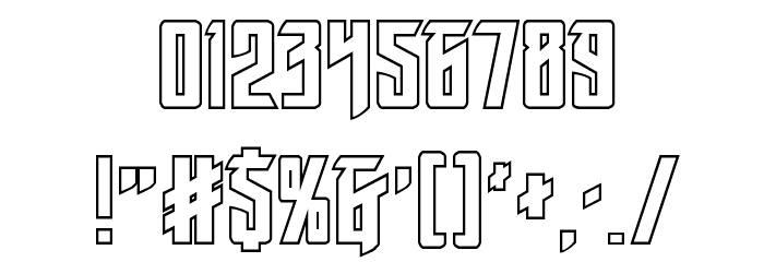 Winter Solstice Outline Font OTHER CHARS