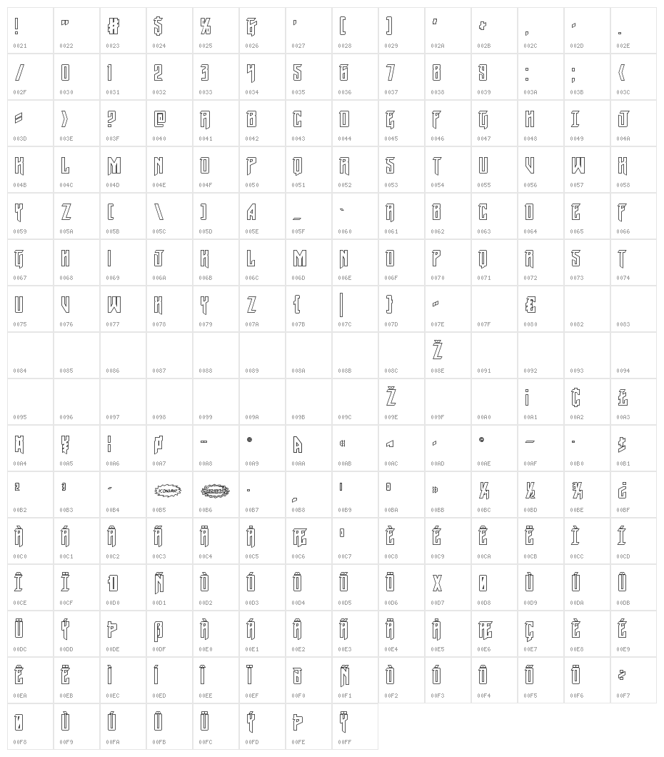 Winter Solstice Outline Character Map