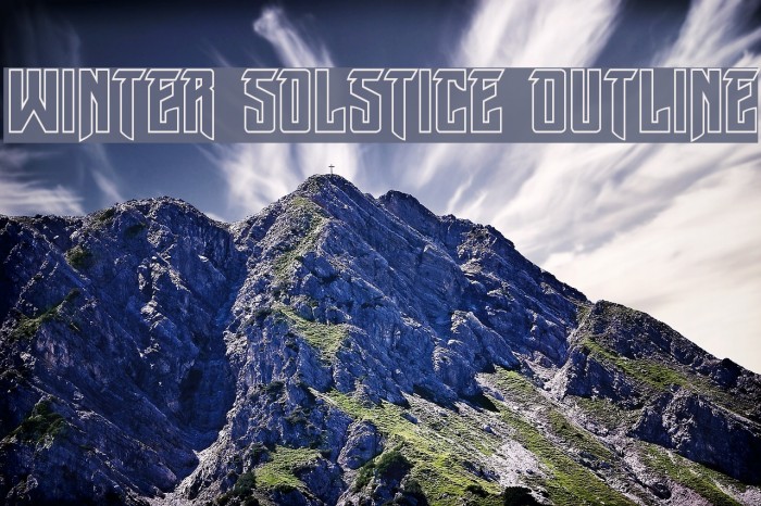 Winter Solstice Outline Font examples