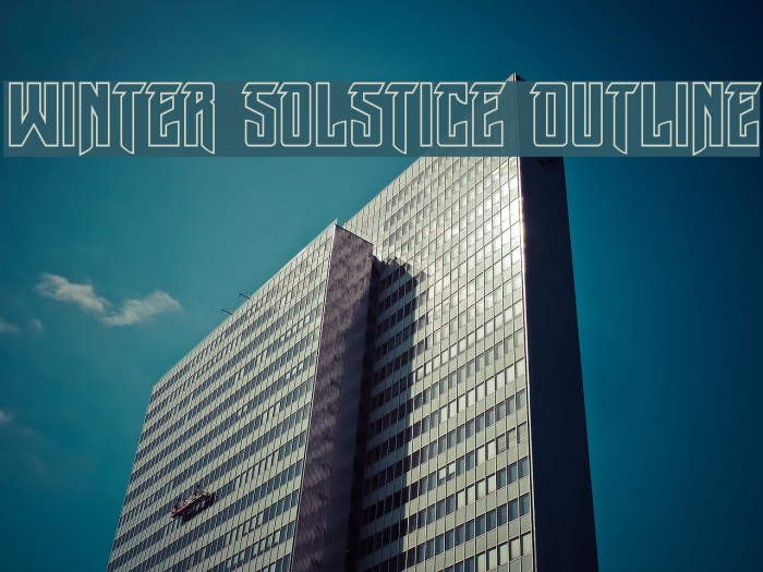 Winter Solstice Outline Font examples