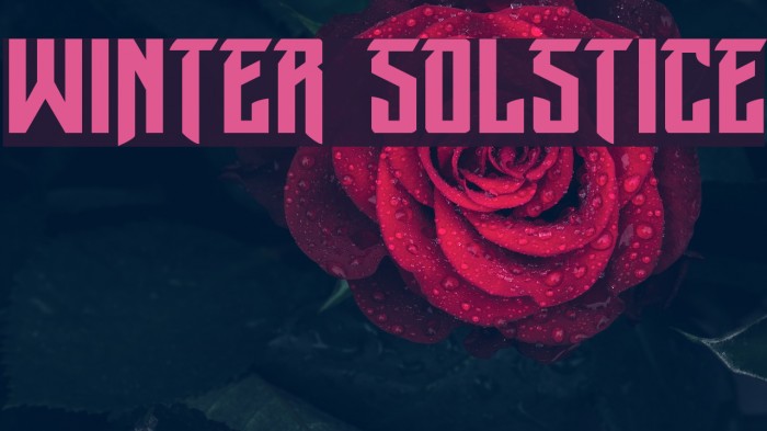 Winter Solstice Font examples