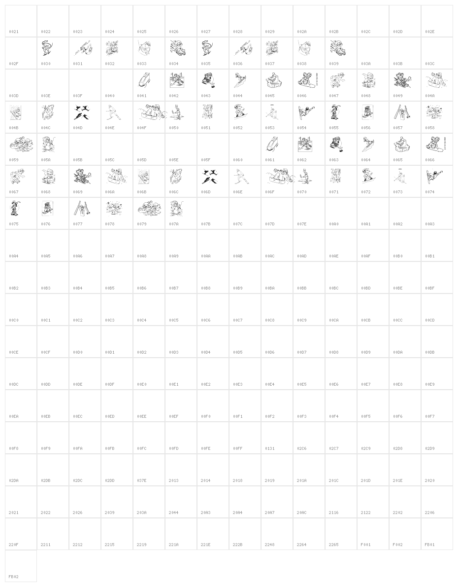 Winter Sport Character Map
