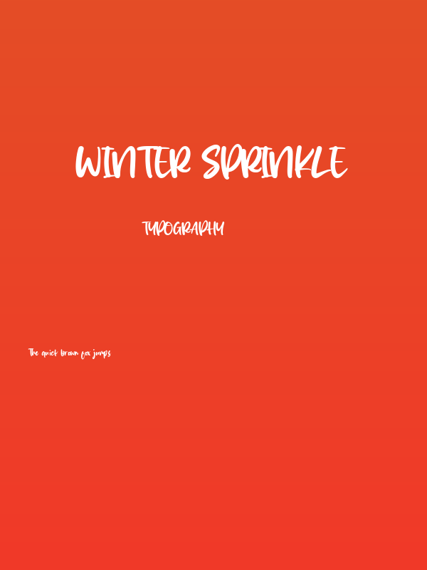 Winter Sprinkle Poster