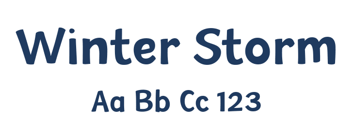 Winter Storm Font Preview