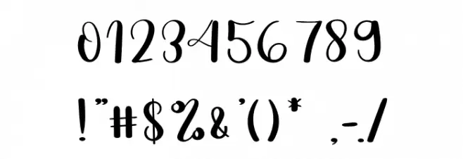 Winter Story Font OTHER CHARS