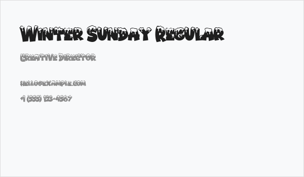 Winter Sunday Regular Business Card