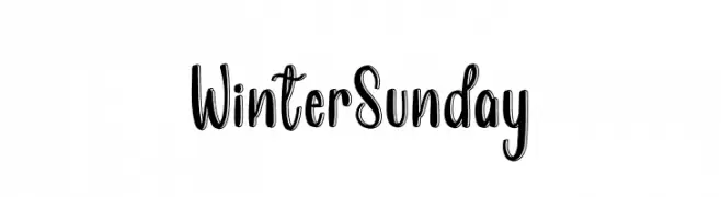 Winter Sunday  Fuentes Gratis Descargar