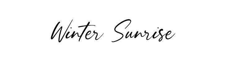Winter Sunrise  Frei Schriftart Herunterladen