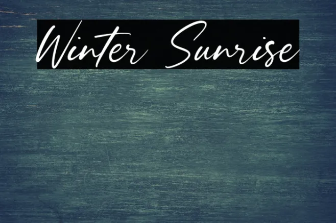 Winter Sunrise Example 1