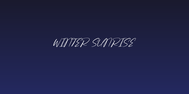 Winter Sunrise Social Header