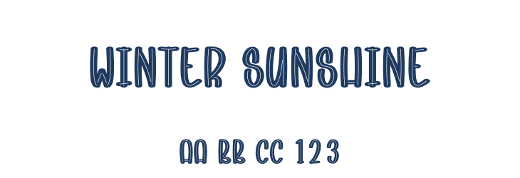 Winter Sunshine Font Preview