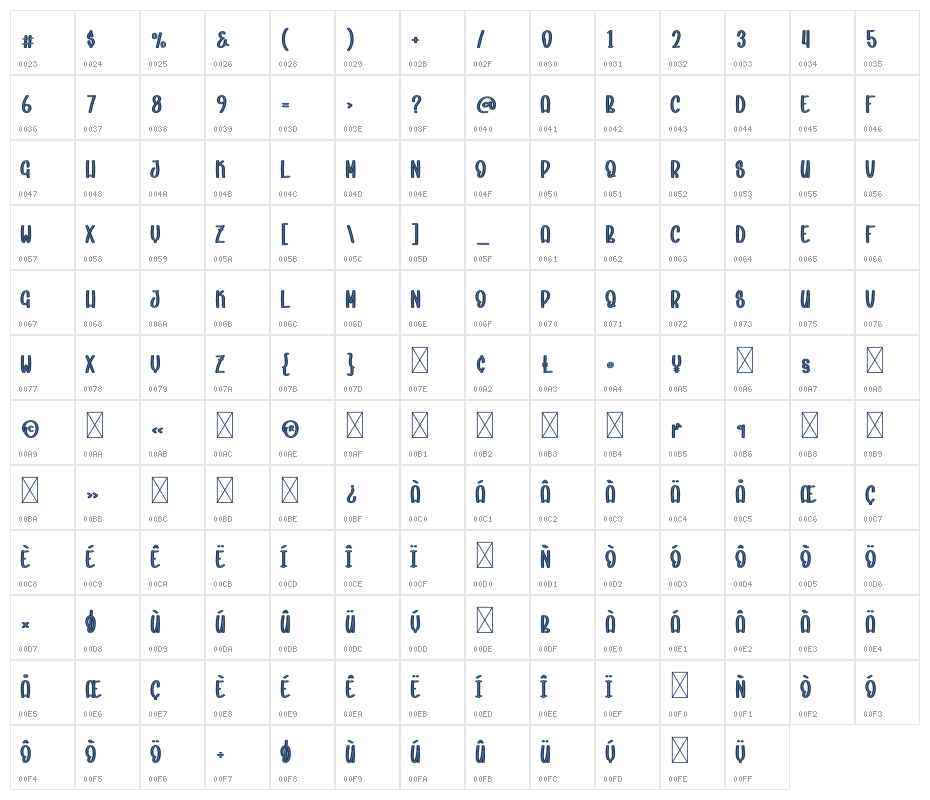 Winter Sunshine Character Map