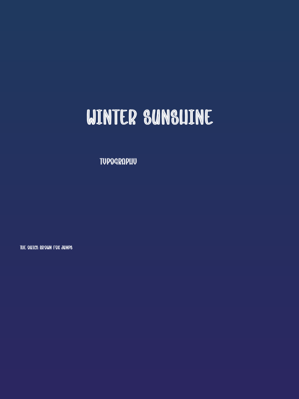 Winter Sunshine Poster