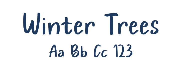 Winter Trees Font Preview