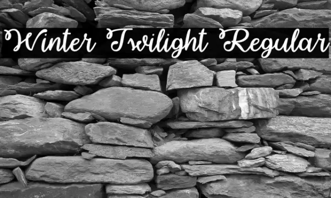 Winter Twilight Regular Font examples