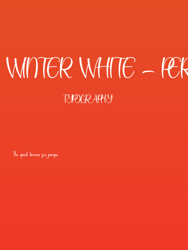 Winter White - Personal Use Poster
