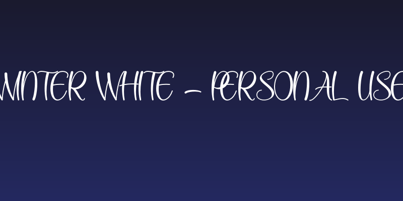 Winter White - Personal Use Social Header