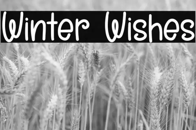 Winter Wishes Font examples