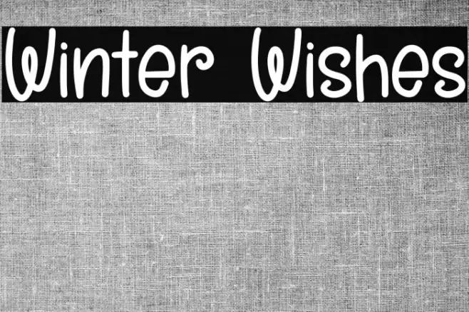 Winter Wishes Font examples
