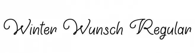 Winter Wunsch Regular  Frei Schriftart Herunterladen
