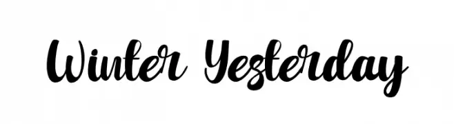 Winter Yesterday  Frei Schriftart Herunterladen