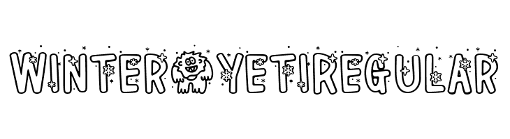 Winter * Yeti Regular  नि: शुल्क फ़ॉन्ट्स डाउनलोड