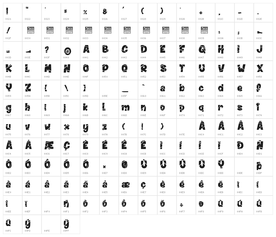 Winter in Alaska_PersonalUseOnly Character Map