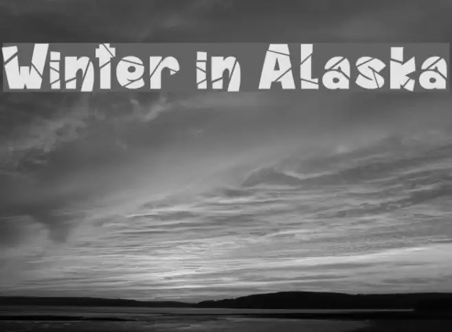 Winter in Alaska Font examples