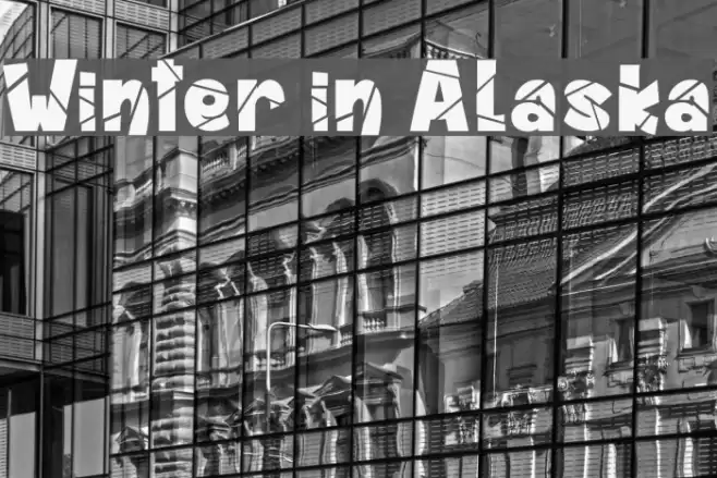 Winter in Alaska Font examples