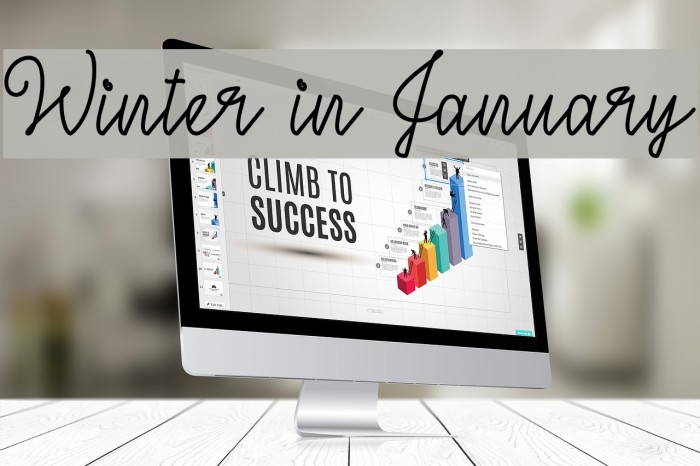Winter in January Caratteri examples