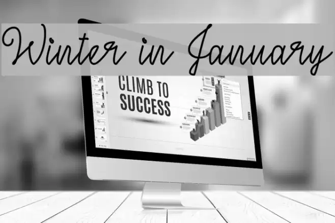 Winter in January Schriftart examples