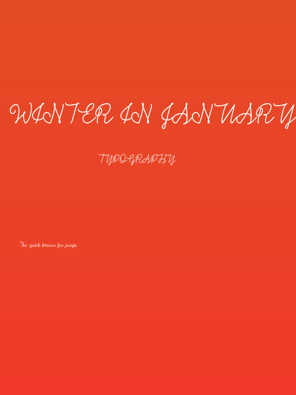 Winter in January Poster