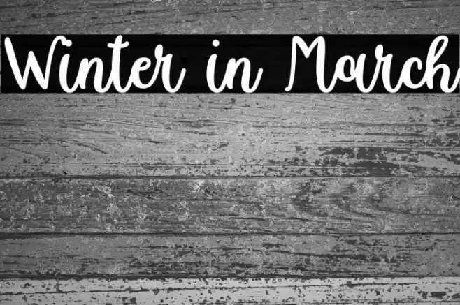Winter in March Font examples