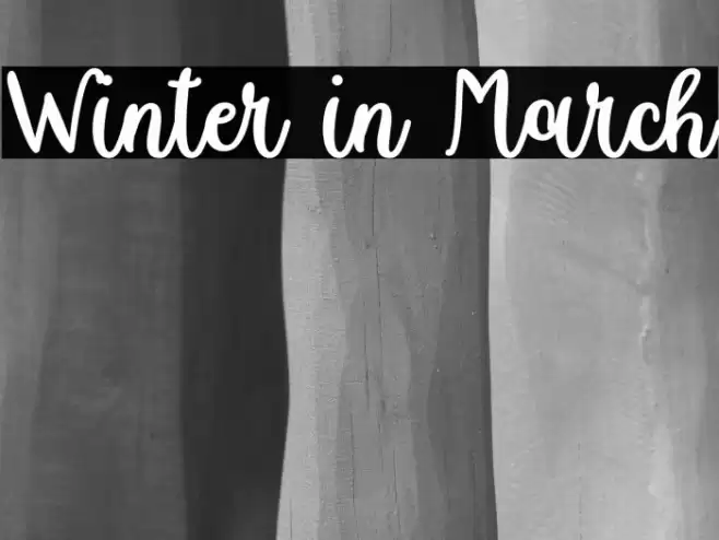 Winter in March Font examples